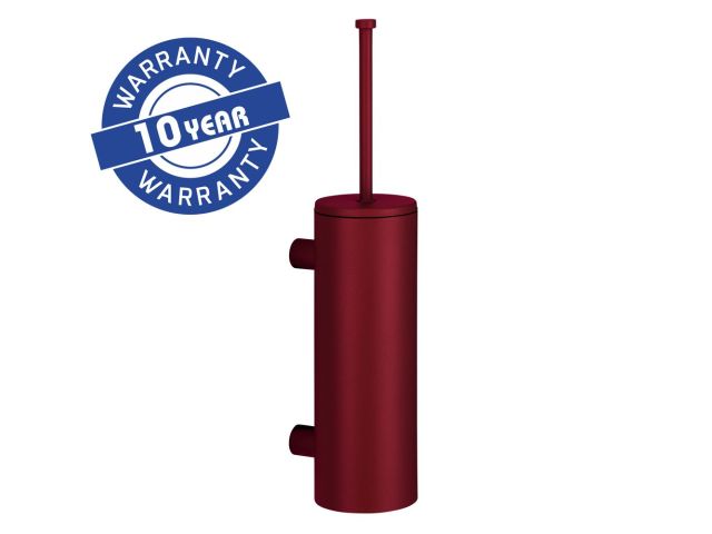 MERIDA STELLA RED LINE wall-mounted toilet brush, long "TUBE" with a lid, red